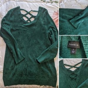 Torrid emerald sweater